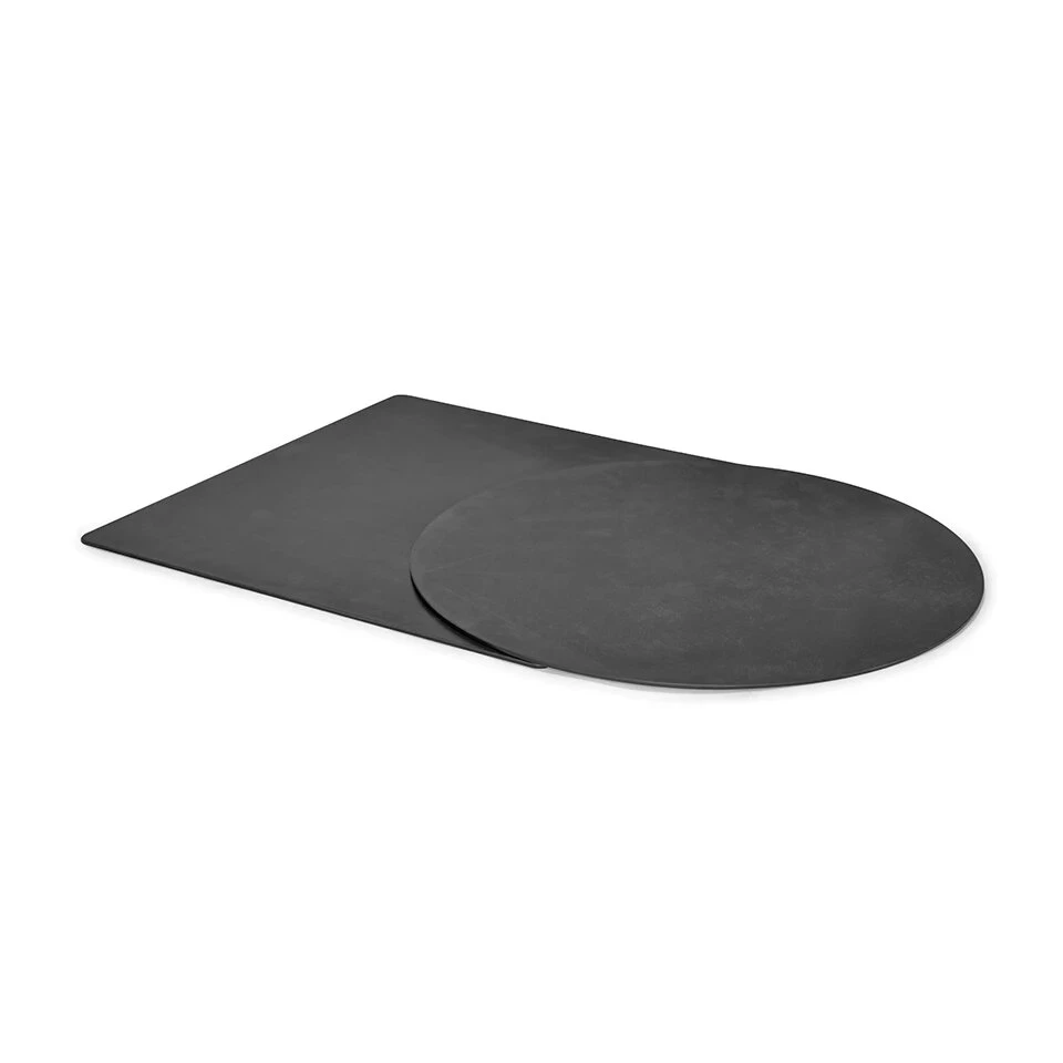 Plateaux de table en céramique à base de verre noir