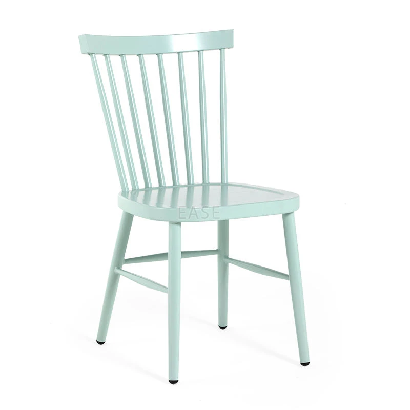 Chaises d'extérieur vertes entièrement en aluminium